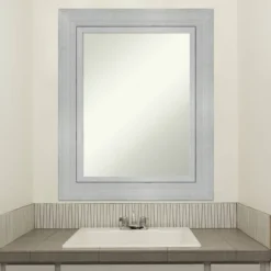 25" X 31" Non-Beveled Romano Silver Wood Bathroom Wall Mirror - Amanti Art -Decor Haven Shop GUEST 2615dac1 1f13 42fc 9c55 5fb8043cff30