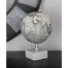 13" X 9" Contemporary Decorative Globe With Iron And Ceramic Stand White - Olivia & May -Decor Haven Shop GUEST 28a42d93 9ab2 4f4f ab10 1a4205b74bab