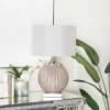 Glass Table Lamp With Drum Shade Gray - Olivia & May -Decor Haven Shop GUEST 28b22e47 7e8b 426a 927b bde641342463