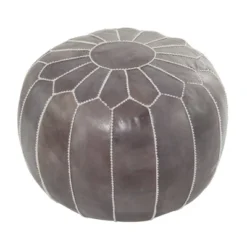 Bohemian Moroccans Leather Pouf - Olivia & May -Decor Haven Shop GUEST 29a812d0 f4e6 427c 9761 e62080cf8853