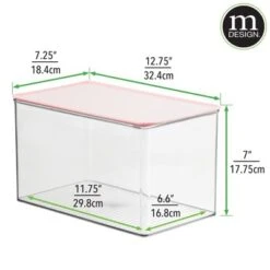 MDesign Plastic Stackable Closet Storage Bin Box With Lid, 4 Pack -Decor Haven Shop GUEST 29e2f9b1 a6ab 429a 858d cb288ff4fc9d