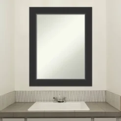 23" X 29" Non-Beveled Corvino Wood Bathroom Wall Mirror Black - Amanti Art -Decor Haven Shop GUEST 2adc91bf 3245 41e7 af23 142a4818d878