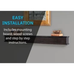 Mantels Direct Bisbee - Floating Fireplace Oak Hardwood Mantel Shelf Wooden Shelf Perfect For Electric Fireplaces - Made In The USA -Decor Haven Shop GUEST 2b3b43b3 ec88 40c4 8495 e19a0669ac4f