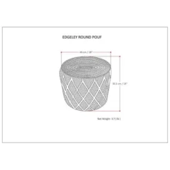 Nesbitt Round Pouf - WyndenHall -Decor Haven Shop GUEST 2bda0f04 01ac 48b9 84a9 f2a7fb315df8