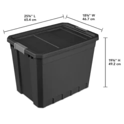 Sterilite Storage System Solution With 27 Gallon Heavy Duty Stackable Storage Box Container Totes With Grey Latching Lid, 12 Pack -Decor Haven Shop GUEST 2c53c8ff 4187 4581 88d9 d8ea1786a205