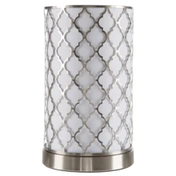 Tree Bark Pattern Uplight Table Lamp Medium Silver (Includes LED Light Bulb) - Lavish Home -Decor Haven Shop GUEST 2ddb687f ce9b 4dab 8a85 b135bb07f2f0