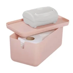 Cade Lidded Storage Bin Blush - IDESIGN -Decor Haven Shop GUEST 2e1fc6a2 219d 483f be0d 6b3025f8c554