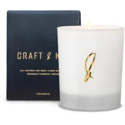 Craft & Kin White Frosted Scented Soy Candles -Decor Haven Shop GUEST 2e90c7ff ff2d 4948 8fb7 50c8b2c23fb7