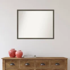 30" X 24" Non-Beveled Svelte Clay Gray Wood Wall Mirror - Amanti Art -Decor Haven Shop GUEST 2eb2ac5a 813f 414b 9f23 1ddbe3a5352d