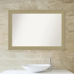 40" X 28" Non-Beveled Mosaic Bathroom Wall Mirror Gold - Amanti Art -Decor Haven Shop GUEST 2fc9177c 1ed5 4b20 9f09 6e164f550d7d