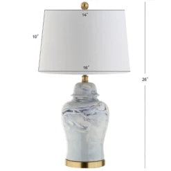 26" Ceramic Wallace Table Lamp (Includes LED Light Bulb) Blue - JONATHAN Y -Decor Haven Shop GUEST 2ffe776f 9f11 48c2 8bb4 92fd46f03d51