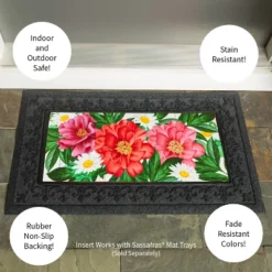 Evergreen Blooming Sassafras Indoor Outdoor Switch Doormat 1'10"x10" Multicolored -Decor Haven Shop GUEST 2fff303d c8d2 4330 b90a 06aa041e80f3