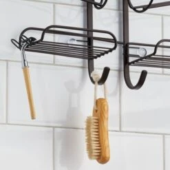 MDesign Steel Metal Bathroom/Shower Caddy Rack With Hooks And Baskets -Decor Haven Shop GUEST 30262ef9 c138 4951 998e 5f42b1228d17