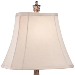 Regency Hill Country Cottage Table Lamp 25" High Antique Gold Leaves Petite Vase Off White Rectangular Shade For Living Room Family Bedroom -Decor Haven Shop GUEST 31ff6af6 2026 4a99 a2e8 a804fa48c01d