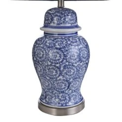 Blue Ivy Swirl Table Lamp With Blue Hardback Fabric Shade - StyleCraft -Decor Haven Shop GUEST 32716c5e 56a8 4637 9144 038f1c69a522