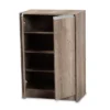 Langston Weathered Wood 2 Door Shoe Cabinet Oak - Baxton Studio -Decor Haven Shop GUEST 32915eae 49d3 4bf1 a4aa 14787049bf9a