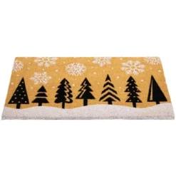 Northlight Trees And Snowflakes Natural Coir Christmas Outdoor Doormat 18" X 30" -Decor Haven Shop GUEST 32b81c41 81ee 4524 91f3 c60cce2a4a73