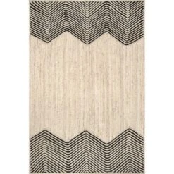 NuLOOM Priscilla Braided Jute Abstract Chevron Area Rug -Decor Haven Shop GUEST 33901b77 65c3 4510 a513 1f6c9764b9c2