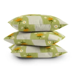 16"x16" Lane And Lucia Dandelion Checkerboard Square Throw Pillow Green - Deny Designs -Decor Haven Shop GUEST 3638e5bd 2cfe 48a5 b7ac 9fede959e599