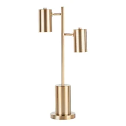 Cannes Contemporary/Glam Table Lamp With Metal Shade White (Includes LED Light Bulb) - LumiSource -Decor Haven Shop GUEST 3695b9c8 cf68 43ef 99fa e8043d8b560b