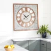 Metal Scroll Wall Clock With Embossed Metal Brown - Olivia & May -Decor Haven Shop GUEST 370b3d21 19b9 429e 8d82 fa56144dade7