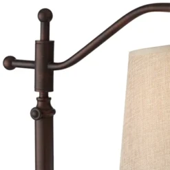 Regency Hill Traditional Desk Lamp 30 1/2" Tall With USB Charging Port Bronze Arm Adjustable Tan Drum Shade For Living Room Office -Decor Haven Shop GUEST 37b18b9f 41c6 47f4 8d02 3ba61ee3e0e2