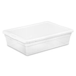 Sterilite Multipurpose Clear Plastic Stacking Storage Container Tote With Secure Lid For Under Bed Or Closet Organization -Decor Haven Shop GUEST 394c440b 68a8 4556 8cd8 75861ba3065c