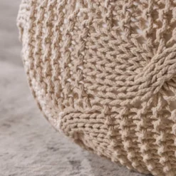 Anouk Knitted Cotton Pouf - Christopher Knight Home -Decor Haven Shop GUEST 397f2fe3 1c28 42cb be55 d238b635e7f8