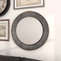 Industrial Metal Wall Mirror Gray - Olivia & May -Decor Haven Shop GUEST 39ff52bc 329d 4110 963c 520774b9149f