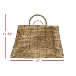 Natural Woven Natural Seagrass & Metal Basket - Foreside Home & Garden -Decor Haven Shop GUEST 3b44f3d6 7e1d 4b7a 9c25 70227c750f3a