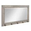 36" X 18" Pub Mirror With Metal Hooks Gray - DesignOvation -Decor Haven Shop GUEST 3b74adba 6e36 4d70 8413 2aeb31fe25b2