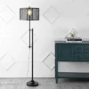 64.5" Noah Modern Industrial Iron Height-Adjustable LED Floor Lamp Black (Includes LED Light Bulb) - JONATHAN Y -Decor Haven Shop GUEST 3e075591 f262 43ad b837 56046667cabb