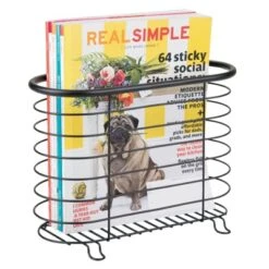 MDesign Metal Farmhouse Standing Bathroom Rack Magazine Holder -Decor Haven Shop GUEST 3e9383e0 e760 4e0f a6b2 7e242b40a16f