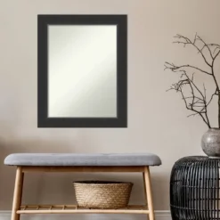 23" X 29" Non-Beveled Corvino Black Wood Wall Mirror - Amanti Art -Decor Haven Shop GUEST 3f0f3d15 42a9 4323 b996 eff81425429d