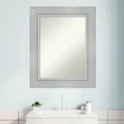 25" X 31" Non-Beveled Romano Silver Wood Bathroom Wall Mirror - Amanti Art -Decor Haven Shop GUEST 3fd9e698 fcae 4383 a4e1 c5930ef593b4