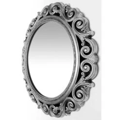 22" Round Wall Mirror Antique Silver - Infinity Instruments -Decor Haven Shop GUEST 4114cb9d 078e 482f aa6f a7d27356d322