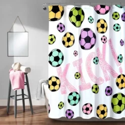 72"x72" Girls Soccer Kick Single Shower Curtain - Lush Décor -Decor Haven Shop GUEST 429f7c3a aaa2 4cd4 8131 2752872f1111