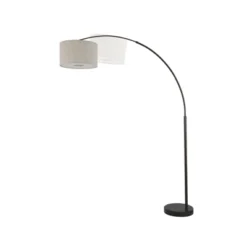 FC Design Modern 81" Tall Standing Adjustable Arched Floor Lamp With Drum Shade And Marble Base -Decor Haven Shop GUEST 4326c8af 9036 4d0b 9694 3c05d5cd4775