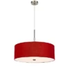 24" Lonoke Pendant Fixture With Hardback Linen Drum With Shade Red - Cal Lighting -Decor Haven Shop GUEST 451bc5f2 bf5e 408a 980e 66adb1b7f05c