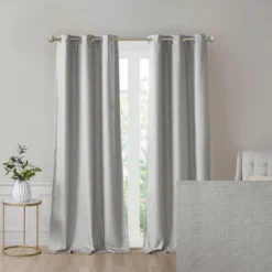 Set Of 2 Aberdeen Faux Silk Blackout Curtain Panels -Decor Haven Shop GUEST 45adac82 f171 4dd7 97da 92117e476f61