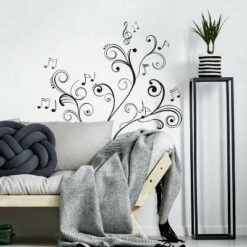 Music Note Scroll Peel And Stick Wall Decal Black - RoomMates -Decor Haven Shop GUEST 481dcb95 8c88 4a8e 9339 b7070f40155f