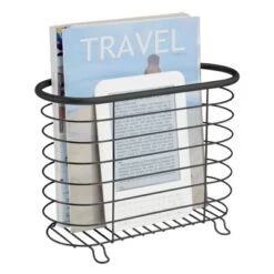 MDesign Metal Farmhouse Standing Bathroom Rack Magazine Holder -Decor Haven Shop GUEST 493c9c03 4c9a 41a0 91e6 abe55cf9949f