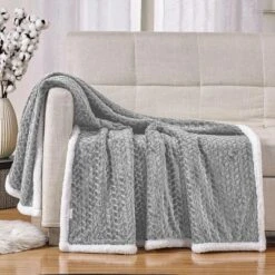 Kate Aurora Ultra Soft & Plush Herringbone Fleece Backing Sofa Accent Throw Blanket - 50 In. W X 60 In. L -Decor Haven Shop GUEST 4afe096e a5c1 435e 8cb8 c8d41cc76fe8