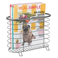 MDesign Metal Farmhouse Standing Bathroom Rack Magazine Holder -Decor Haven Shop GUEST 4cb62a06 375a 4466 9b1b 16795a63ec25