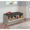 Badger Basket Woodgrain Three Bin Stackable Storage Cubby - Gray -Decor Haven Shop GUEST 4ce4490d 56cd 4d22 8bd6 75634f133a86