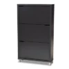 Out Racks Simms Finished Wood Shoe Storage Cabinet With 6 Fold Black - Baxton Studio -Decor Haven Shop GUEST 4d49997c 4ca8 47b7 b3e7 5970e4c27a2b