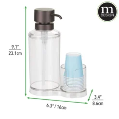 MDesign Modern Plastic Mouthwash Pump Caddy And Disposable Cup Holder -Decor Haven Shop GUEST 4d657cc7 3a63 4b7e 9ea6 dcf50fd031b8