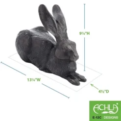 Achla Designs 13 Inch Cast Aluminum Rabbit Outdoor Lawn Décor Decorative Garden Animal Figurine Statue For Flower Beds, Patios, Or Porches, Charcoal -Decor Haven Shop GUEST 4e9d5048 fefa 47b1 bfaf 849c23518a4b