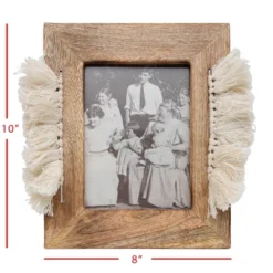 5x7 Inches White Wood, Cotton & Glass Photo Frame - Foreside Home & Garden -Decor Haven Shop GUEST 4f866749 3fe8 455b 8d28 a20eedee8d74