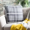 20"x20" Oversize Unity Gingham Knit Square Throw Pillow Gray - Safavieh -Decor Haven Shop GUEST 5290a38e 4131 44bd b662 2d375399f257